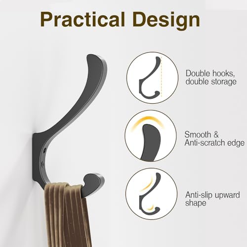 Large Coat Hooks Wall Mount, Heavy Duty Wall Hooks - Image 5