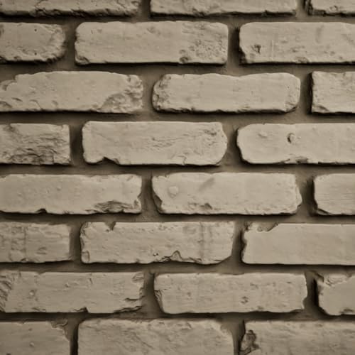EverStone Aged Brick Faux Brick Panel, 46 7/8"W x 27"H x 1 1/4"D, Vintage White - Image 2