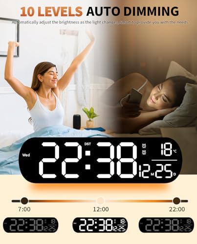 14" Large Digital Wall Mount Clock, Count Down Timer - Image 6