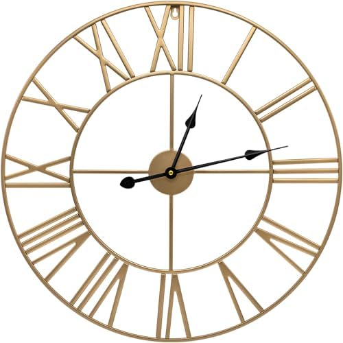 Sorbus Big Wall Clock, Roman Numeral Decor, Battery Operated by Sorbus