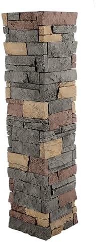 GenStone Faux Stacked Stone Pillar Panel 11.25" x 24" in Stratford Color - Image 3