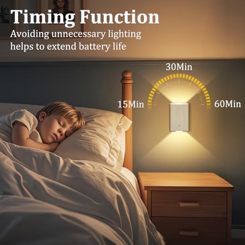Eneru Motion Sensor Wall Sconce, Rechargeable Wireless Lights Indoor 2 Pack - Image 7