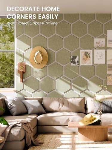 Fluxynara 8-Pack Hexagon Felt Bulletin Board Tiles - Image 4