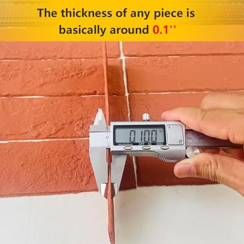 80 Pcs Faux Thin Brick Veneer Wall Tiles, Inorganic Modified Clay, Realistic - Image 2