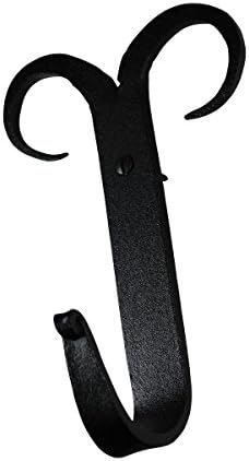 Renovators Supply Manufacturing Scroll Single Wall Hook, Wrought Iron Black - Image 4