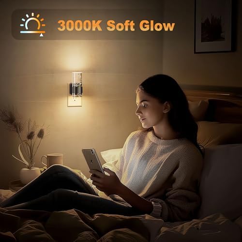 JandCase Night Light, Arcylic Bubble Plug in Nightlight, 3000K Warm - Image 5