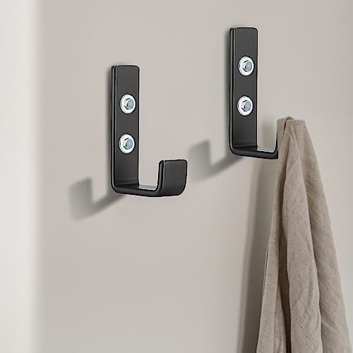 2 Pack Black J Utility Hooks, Heavy Duty Wall Hooks - Image 5