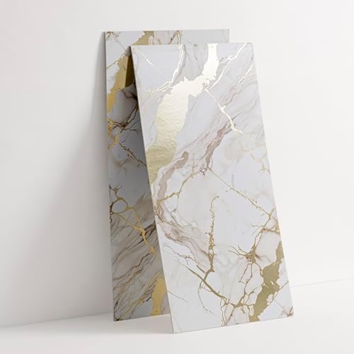 Haimin 3D Wall Panels Peel and Stick Marble Look Tile Backsplash, 20 Pack by HaiminHomeDecorWallpaper
