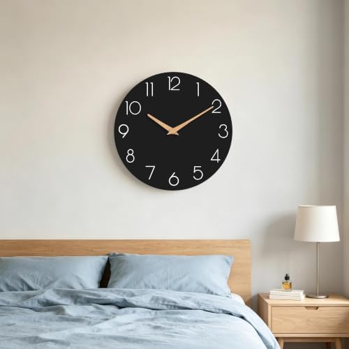 cicininc 10 Inch Battery Operated Wall Clock, Silent Analog - Image 3