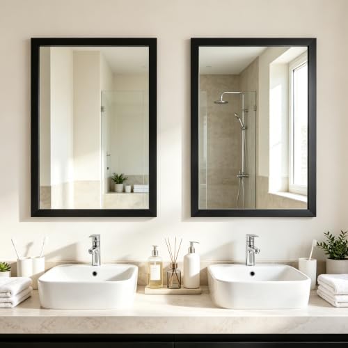 Rectangular Wall Mirror 28x20 Inch Bathroom Mirror - Image 4