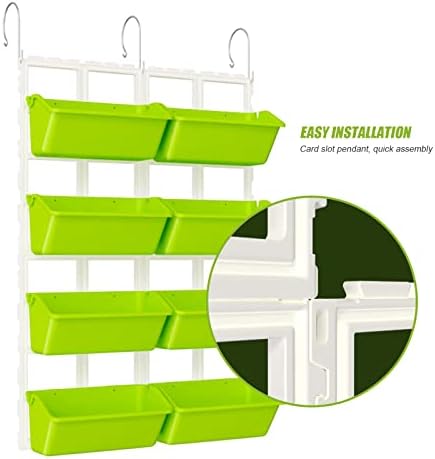 8 Pockets Vertical Planters Indoor Outdoor Living Wall Mounted Garden Wall - Image 4
