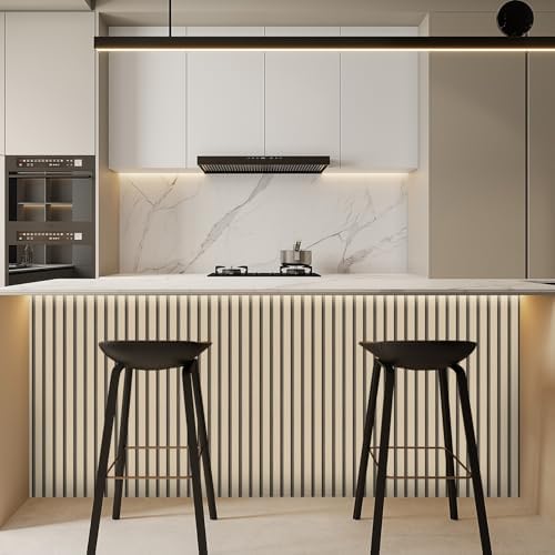 Arthome Wood Slat Wallpaper 17''x240'' Peel and Stick self Adhesive Wood - Image 3