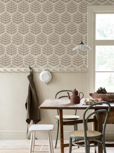 Orainege Peel and Stick Wallpaper Brown Leaf Wallpaper Boho - Image 3