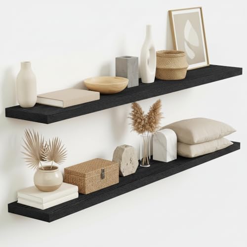 Vivelove Floating Shelves 9 inch Deep 48”Long Set of 2 by VIVELOVE