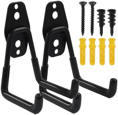 2 Pack Heavy Duty Garage Wall Hooks, Wall Mount Garage Storage Organizer by Aracombie