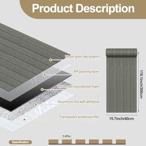 Thick Wood Slat Wall Panels, Modern 3D Peel and Stick, 15.75"x118" - Image 4