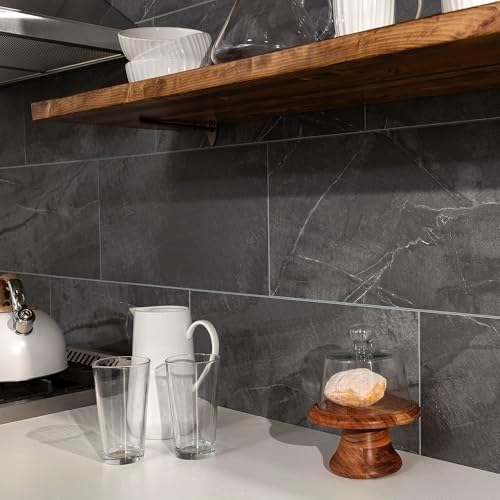 Palisade 23.2 in. x 11.1 in. Vinyl Wall Tiles in Cracked Slate - Image 4