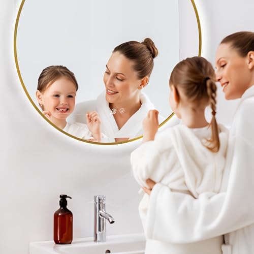 Niccy 24" Round LED Bathroom Backlit Mirror - Image 4