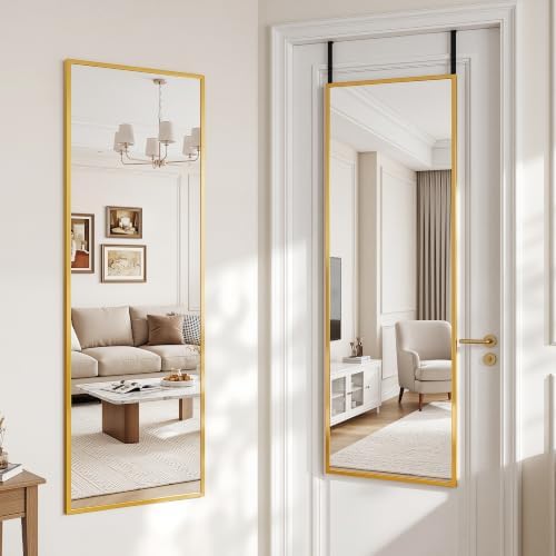 Suidia Full Length Mirror Over the Door&Wall Mounted, HD Shatterproof, Hanging by SuidiaMirror