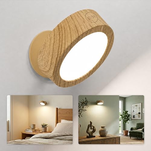 EZVALO Rechargeable Wall Sconce, Wireless Battery Operated Wall Lights by EZVALO
