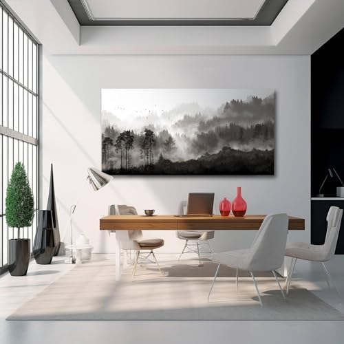 YJYart Large Artwork for Living Room Wall Canvas Art Mountains Nature Painting - Image 3