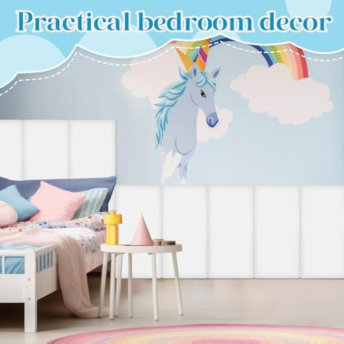 Hahafelt 8 Pack Wall Padding Headboard 15.75" x 7.87" x 1.18" White - Image 4