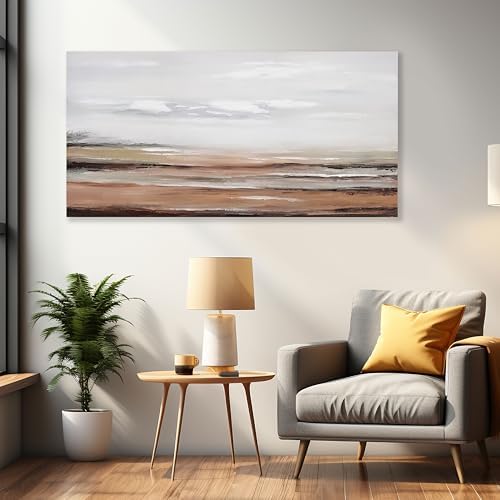 Framed Abstract Wall Art Wall Decor Modern Canvas Abstract Wall Art Brick-Red - Image 4