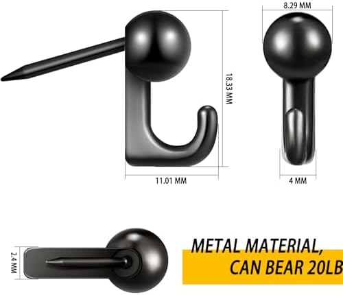 Jetec 30 Pcs Metal Push Pin Hangers Pin Wall Hook - Image 2