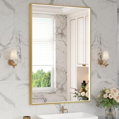 24x36 Inch LED Bathroom Mirror, Wall Mouted LED Vanity Mirror by Twalsu