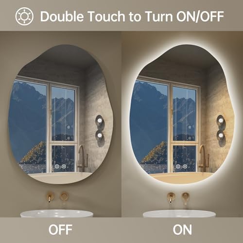 24x32 Irregular LED Bathroom Mirror - Image 4