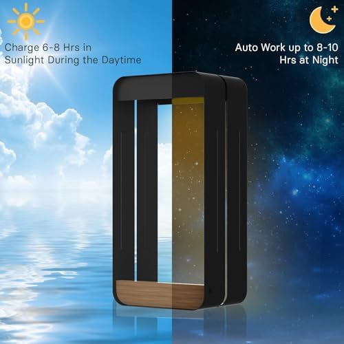 Grand patio Outdoor Solar Wall Sconce Shelf Planter, Decor LED Waterproof Wall - Image 4