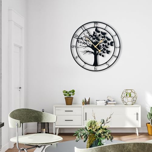 30 Inch Large Wall Clock Tree of Life Metal Silent Non Ticking - Image 7