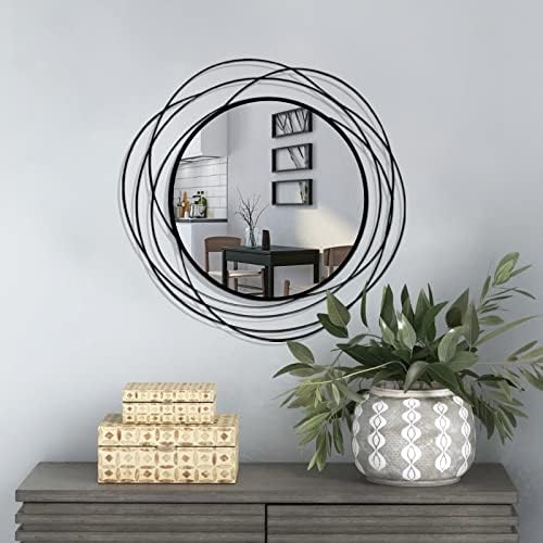 ironsmithn 20 Inch Round Black Wall Mirror by ironsmithn