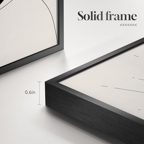 Framed Black and White Modern Abstract Wall Art - Image 6