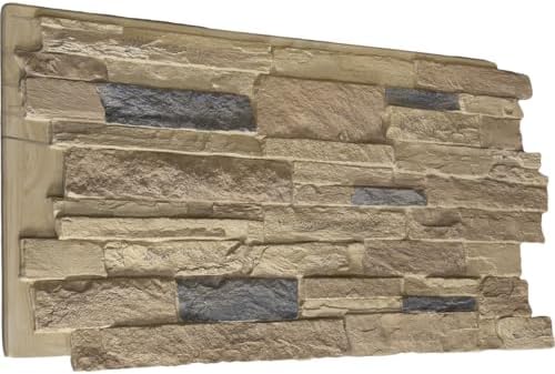 Ekena Millwork 49"W x 25 1/2"H x 1 1/4"D Acadia Ledge Stacked Stone, StoneWall by EkenaMillwork