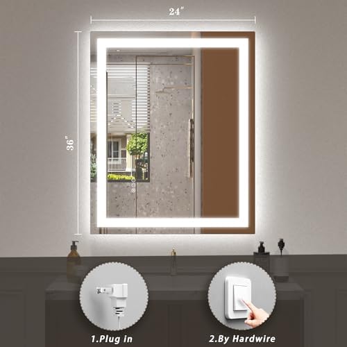 24x36 LED Lighted Bathroom Mirror - Image 6