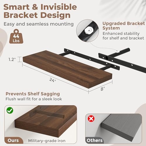24 Inch Floating Shelves for Wall - Image 3