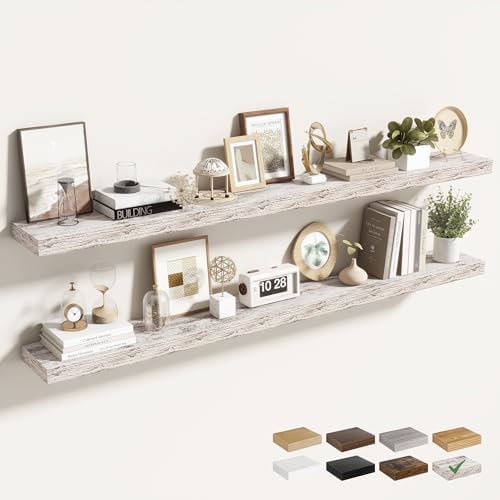 Acovy 55 Inch Floating Shelves for Wall 2 Pack, Wall Mounted Floating Shelf by Acovy