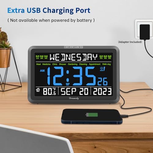 DreamSky Digital Clock with Date and Day of Week with Battery Backup - Image 5