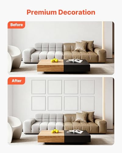 VEVOR Wall Molding 12 Pack, 20 x 20 in Wainscoting Panels Kit, Lightweight - Image 3