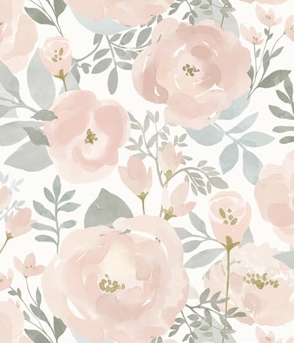 Orainege Peel and Stick Wallpaper Peony Floral Wallpaper by Orainege