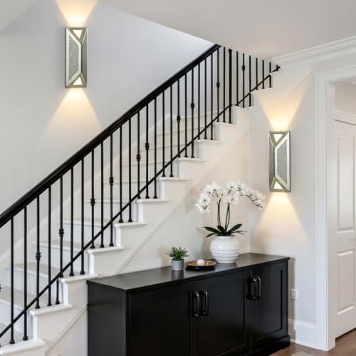 2‑Pack Glam Mirrored LED Wall Sconces, Hardwired Wall Lights - Image 7