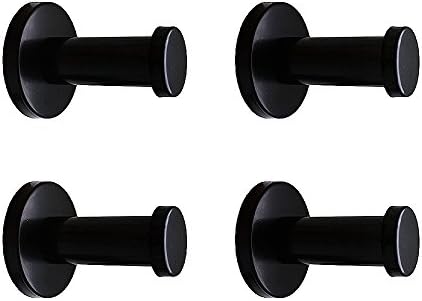 Classic Black Stainless Steel Single Super Heavy Duty Wall Mount Hook, Bath by NELXULAS