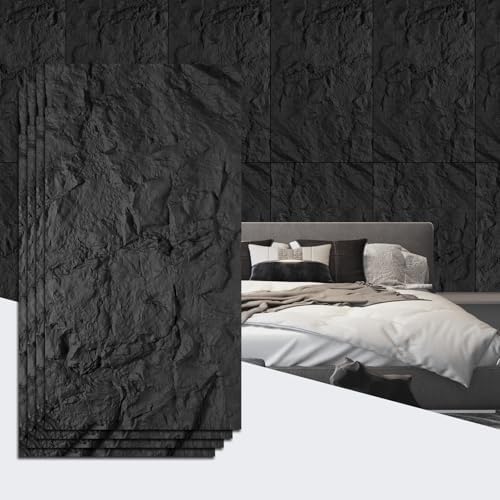 Faux Stone Wall Panel 43.3''x23.6'', Mountain Rock Design by Unknown