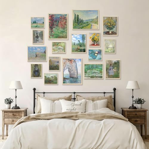 KBKBART 17 PCS Claude Monet Eclectic Wall Art Collage, Vintage Prints - Image 4