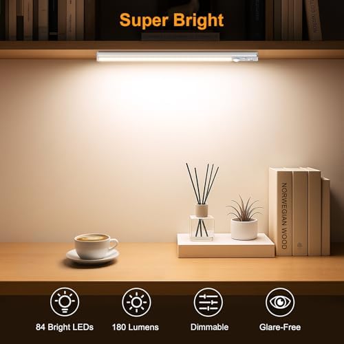 Gritin 10.2inch Under Cabinet Lighting Rechargeable 2 Pack - Image 3