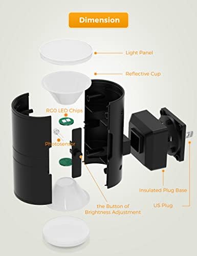 L LOHAS LED Night Light, Amber Nightlight, Dimmable Night Light - Image 4