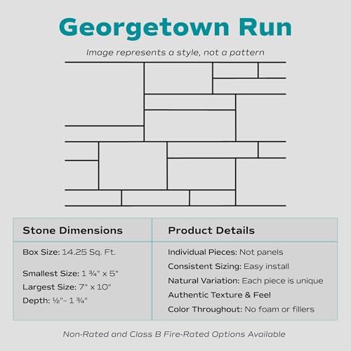 Evolve Stone Georgetown Run AV Non-Rated Flat Stone Veneer - Image 3