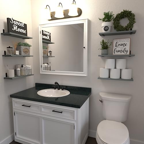 WOPITUES Floating Shelves Set of 6 - Image 2