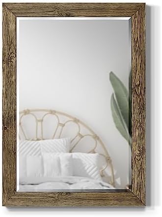 Renditions Gallery Rectangular Dark Room Walnut Wooden Framed Body Mirror Decor by RenditionsGallery